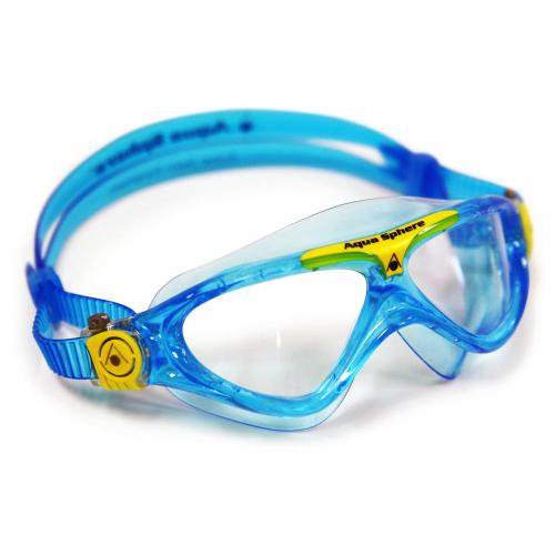 AquaSphere Schwimmmaske VISTA Junior klar / bluewater-yellow