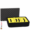 1505 Kit Modulable jaune/noir av/Mousse pour Couvercle pour valise Peli 1500